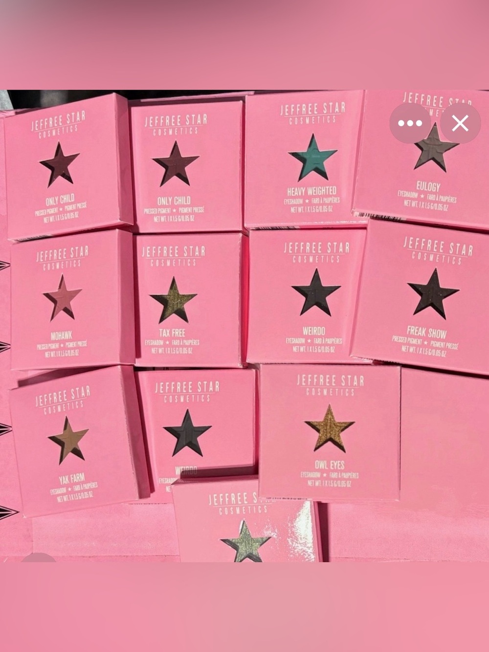 Jeffree Star Eyeshadow Singles Collection in Mixed Tones